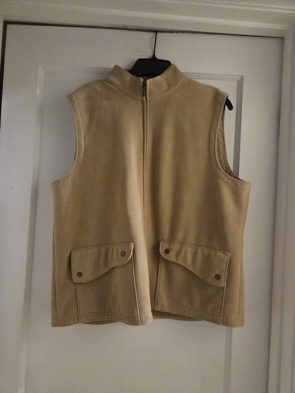 Talbots Size Large Tan Zip-Up Vest